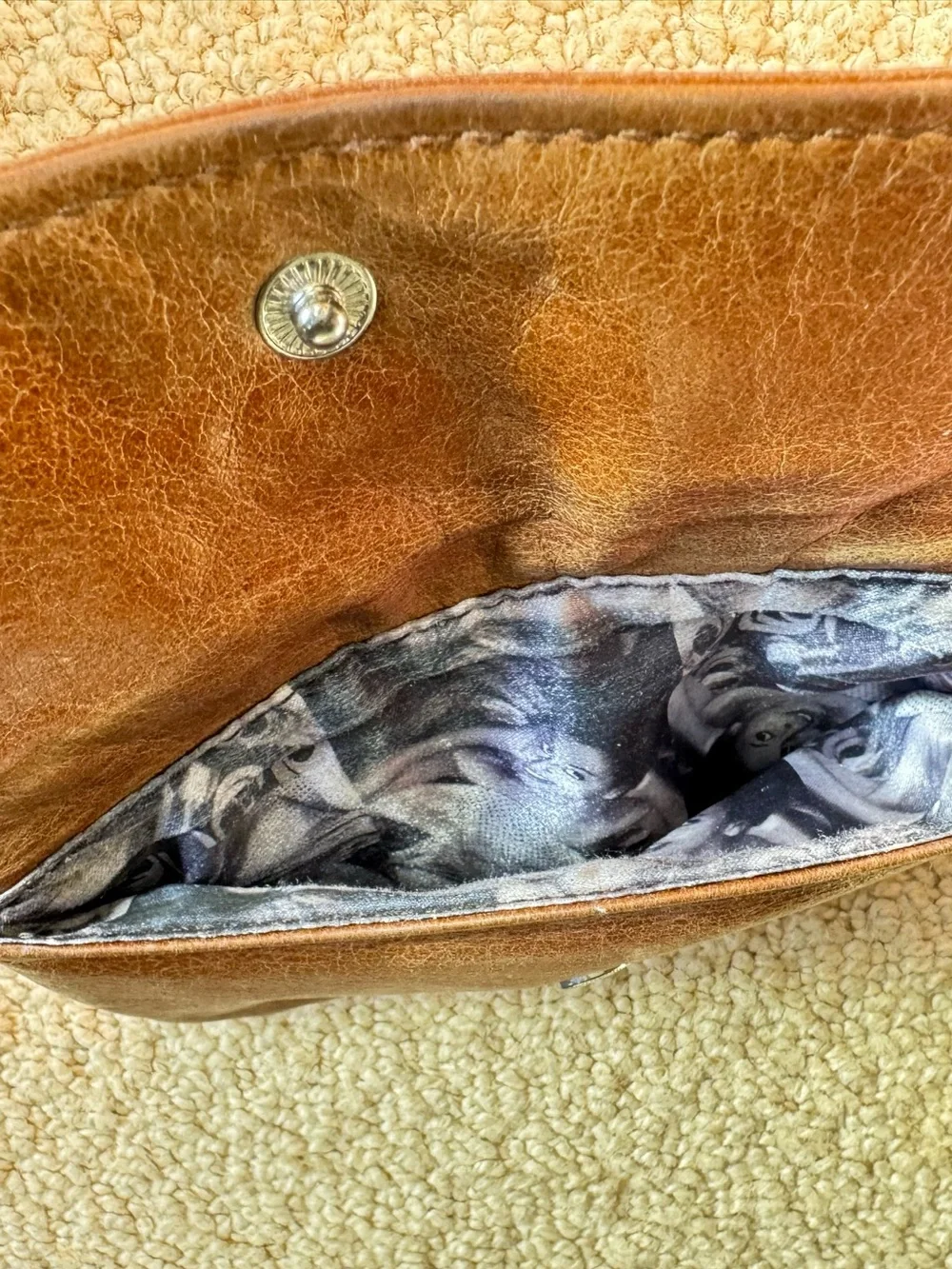 Junior Drake Tan Distressed Leather Shoulder Bag